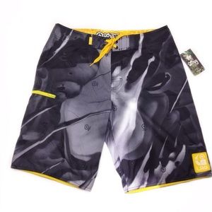 LRG BOARDSHORTS SWIM TRUNKS BOARD SHORTS NAVY GRAY